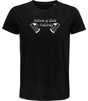 Pánské tričko "Srdcem aj dušú z Valašska" Velikost: XXXXL, Barva: Černá