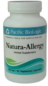 bottle: natura-allergy herbal supplement