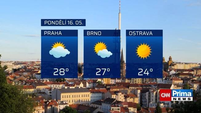 Meteorologové vydali předpověď na následující dny.