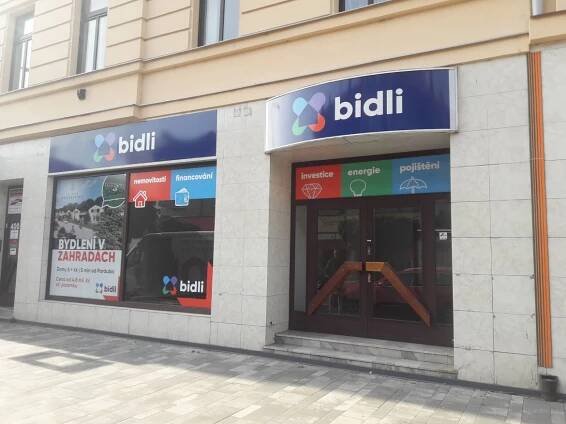 bidli - polep výlohy