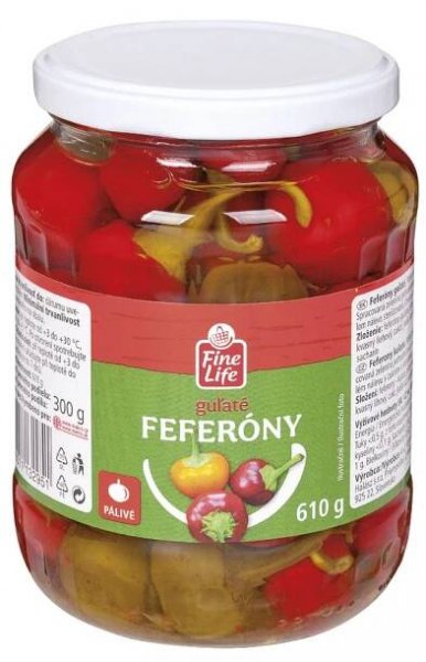 Fine Life Feferony kulaté 4 x 610 g