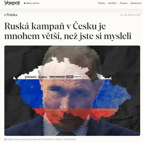 Potvrzeno: Česko pod intenzivním útokem ruské propagandy. Bez reakce státu. - Visegradský jezdec 🏇