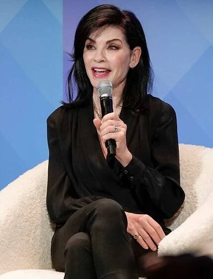 Julianna Margulies speaks onstage during the Women's Health Hosts Inaugural Health Lab at Hearst Tower on 