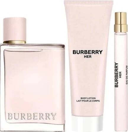 Burberry Burberry Her, SET: EDP 100 ml + EDP 10 ml + tělové mléko 75 ml