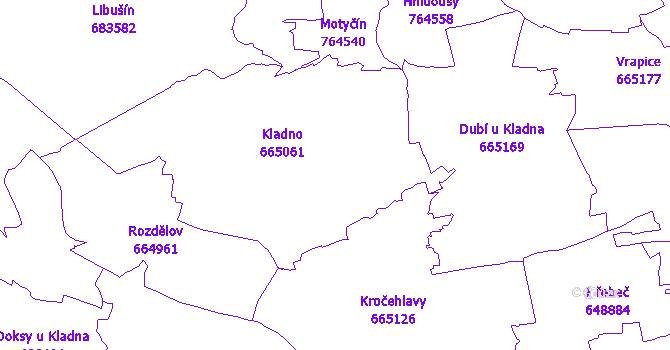 Katastrální mapa Kladno