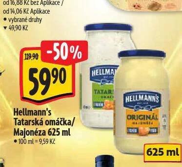 HELLMANN´S TATARSKÁ OMÁČKA, MAJONÉZA