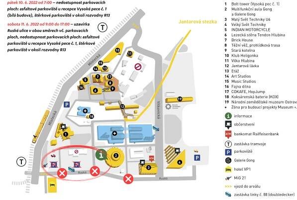 11. 6. ulice Ruská uzavřena (9:00-17:00) - Dolní Vítkovice
