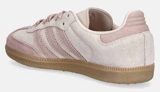Semišové tenisky adidas Originals Samba OG W dámské, růžová barva, JR8874