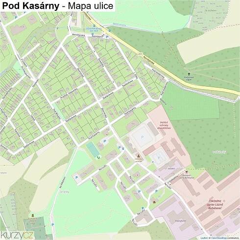 Pod Kasárny - mapy | Kurzy.cz