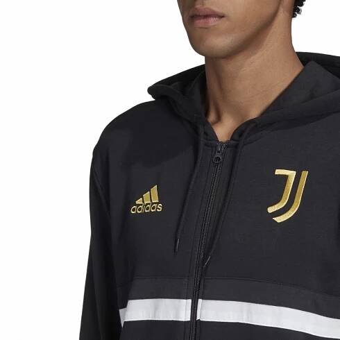 ADIDAS JUVENTUS FC 3S FZ MIKINA PÁNSKÁ - Černá, Bílá č.3