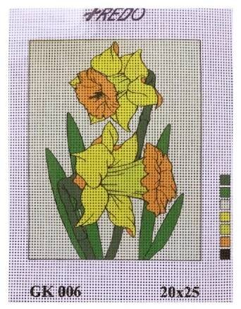 Vyšívací sada 20x25 cm, vzor GK-006 - narcis
