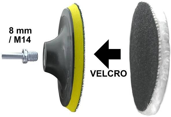 Compass sada 3ks leštících kotoučů s unašečem, 12 cm