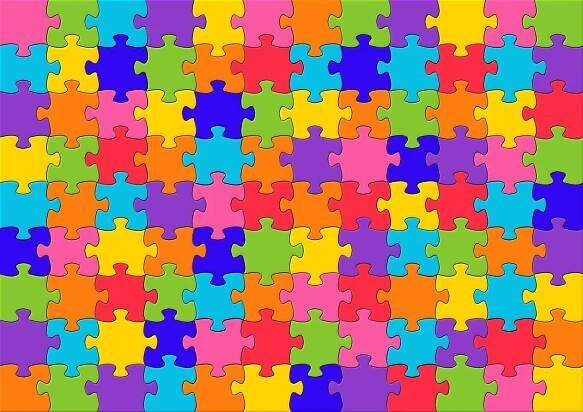Puzzle, Hádanka, Mozaika, Barva, Duha