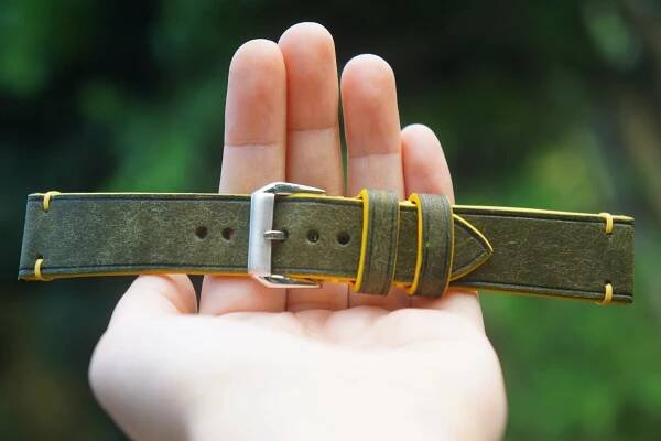 Olive Pueblo Leather Watch Strap