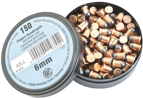 Flobertové náboje RWS 6mm kulička 150ks