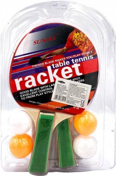 Paletky na Ping pong stolní tenis 4 míčky pálky sada