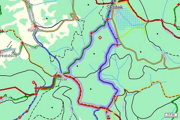 Mapa turistické trasy
