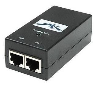 PoE injektor Ubiquiti POE-24, 24V, 0,5A, 12W, napájeci zdroj s PoE injektorem POE-24-12 včetně napájecího kabelu