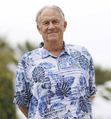 Andy Hill stands at his home in Los Angeles in April.