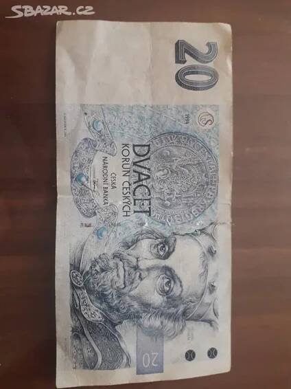 Papírová 20ti koruna