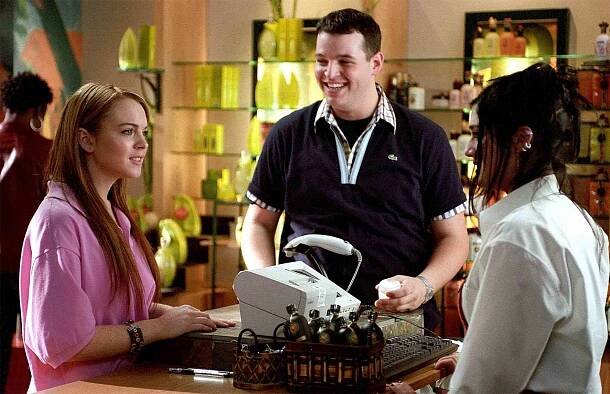 MEAN GIRLS, Lindsay Lohan, Daniel Franzese, Lizzy Caplan, 2004, (c) Paramount/courtesy Everett Colle
