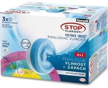 Ceresit STOP VLHKOSTI AERO 360° náhradní tablety triopack (levandule+kvítí+vodopád) 3x450g
