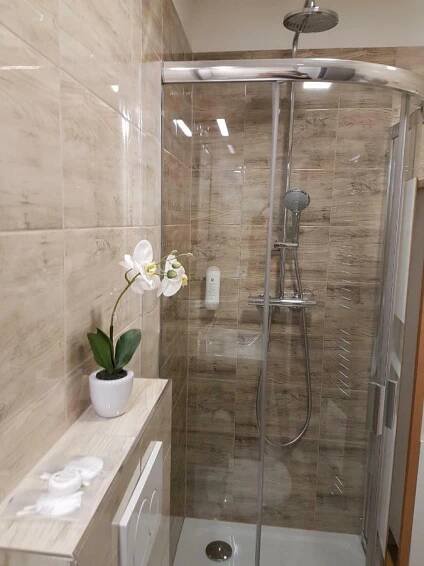 Kúpeľňa v ubytovaní Wellness Apartmány EMPORIO