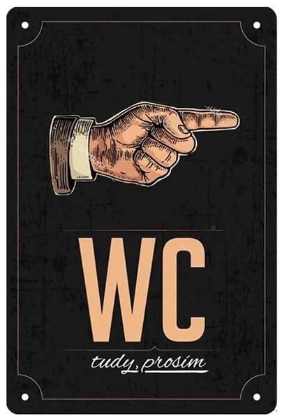 Retro plechové cedule Plechová cedule WC BU20031