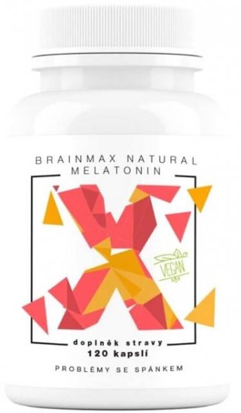 BrainMax - Natural Melatonin - 120 kapslí - Přírodní forma Melatoninu