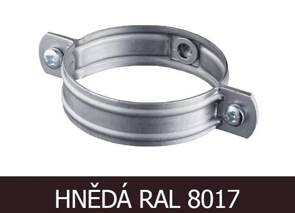 Objímka svodu pro šroub HNĚDÁ RAL 8017 80 mm