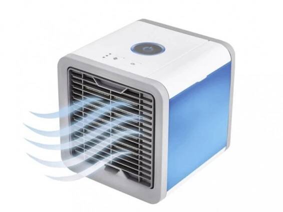 MediaShop Arctic Air ochlazovač vzduchu 10 W (d x š x v) 17 x 17 x 17 cm bílá, šedá s volitelným ambientním osvětlením,MediaShop Arctic Air ochlazovač
