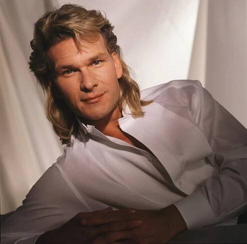 "Legendary actor Patrick Swayze in a vintage photoshoot" Wallpaper