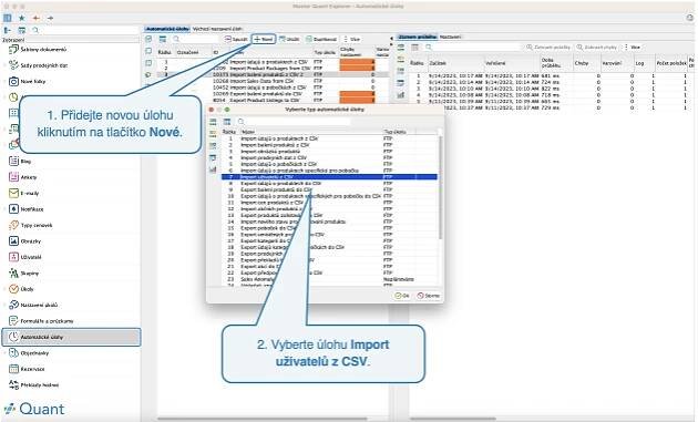 Import uživatelů z CSV/FTPS | Manuál | Quant - Inteligentní platforma pro retail