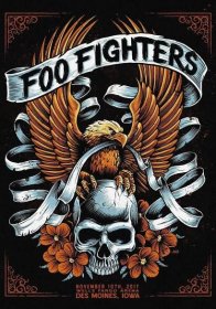 FOO FIGHTERS Concrete & Gold 2017 Tour: Wells Fargo Arena, Des Moines, Iowa Poster Print