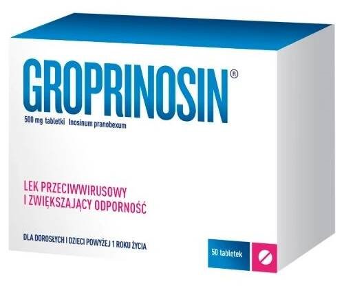 Zdjęcie produktu - Groprinosin 500 mg – 50 tabletek