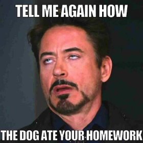 teacher homework meme