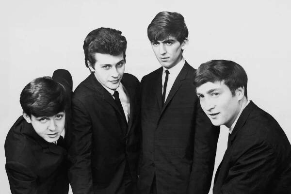 An early portrait of the British rock group The Beatles