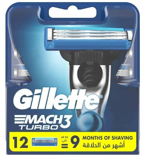 Gillette Mach3 Turbo náhradní břity ( 12 Ks )