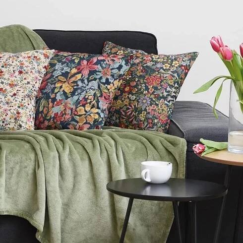 SCANquilt povlak SOFA clementine modrá 45 x 45 cm