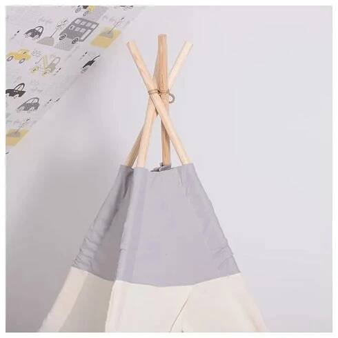 STAN PRO DĚTI TIPI WIGWAM DOMEČEK PRO DĚTI BAVLNA TEEPE + POLŠTÁŘE PODLOŽKA Výška výrobku 160 cm