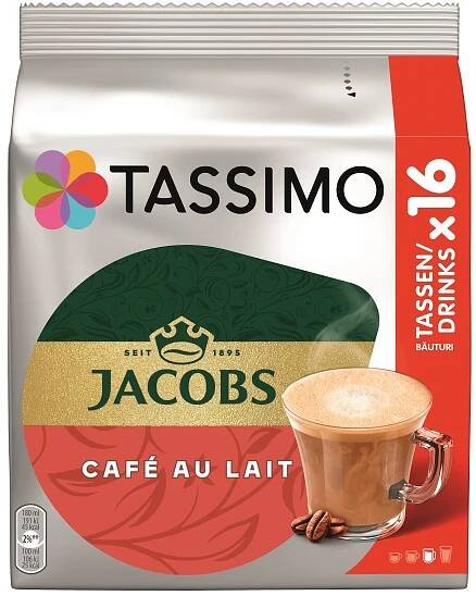 Kapsle pro espressa Tassimo Jacobs Cafe Au Lait 184 g (16 ks)