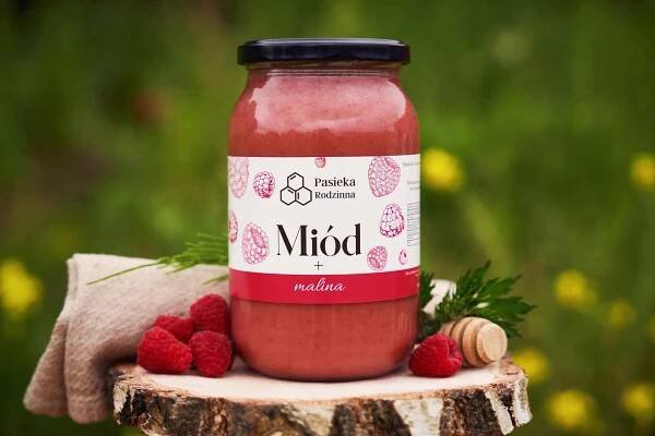 Pastovaný med s malinou 1150 g z Rodinné Pasieky Jednodruhové medy vícekvětý