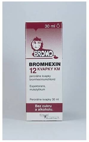 Bromhexin 12 kvapky KM 30 ml