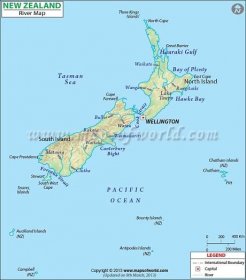 New Zealand River Map