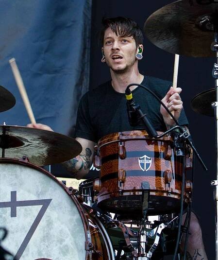 Daniel Williams of the Heavy Metal Band The Devil Wears Prada performs at the 2012 Rockstar energy drink Mayhem Festival at San Manuel Amphitheater on June 30, 2012 in San Bernardino, California. 