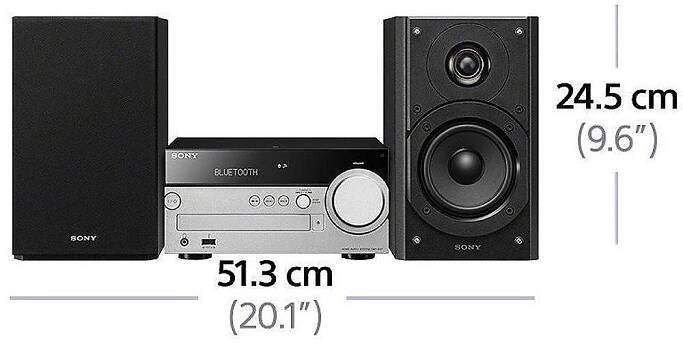 Sony CMT-SX7 mikrosystém, Bluetooth, Wi-Fi, Airplay, černá (vystavený kus) | ab-com.cz