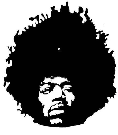 Vinylové hodiny Jimmy Hendrix