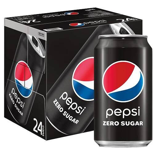 Pepsi Cola Zero Sugar Soda Pop, 12 oz, 24 Pack Cans - Walmart.com