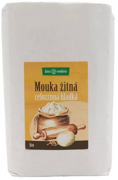 Suroviny na pečení a vaření; sladidla: Bio žitná mouka celozrnná hladká bio*nebio 1 kg