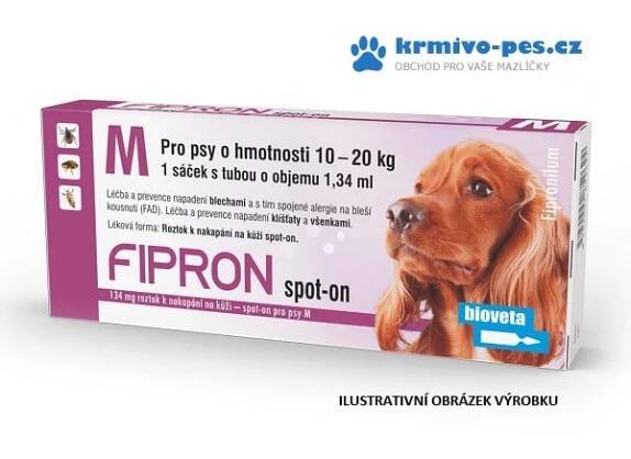 Fipron 134mg Spot-On Dog M sol 3x1,34ml